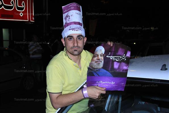 شادی مردم در پی اعلام نتیجه انتخابات2