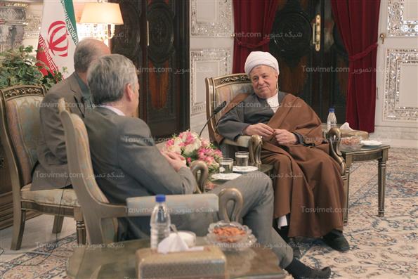 دیدار وزیر امور خارجه بلژیک با هاشمی رفسنجانی