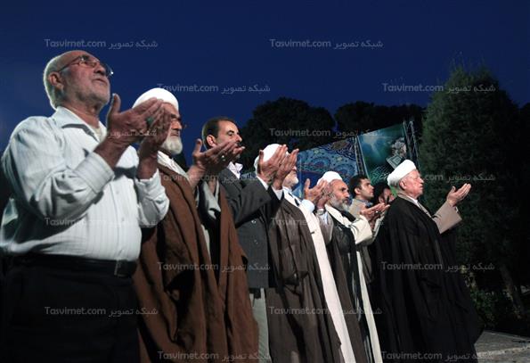دیدار جمعی از روحانیون با هاشمی رفسنجانی