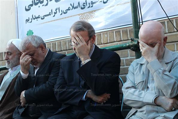 حضور لاریجانی درمراسم گرامیداشت شهدای موتلفه