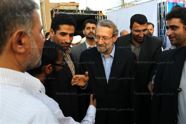 حضور لاریجانی درمراسم گرامیداشت شهدای موتلفه