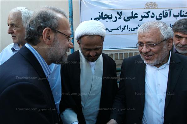 حضور لاریجانی درمراسم گرامیداشت شهدای موتلفه