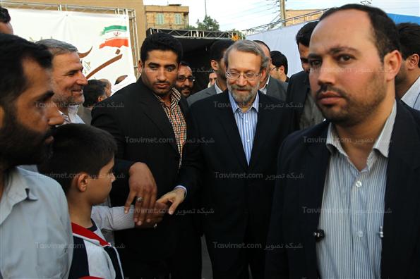 حضور لاریجانی درمراسم گرامیداشت شهدای موتلفه