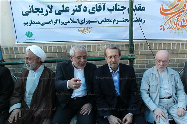 حضور لاریجانی درمراسم گرامیداشت شهدای موتلفه