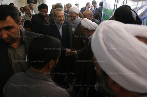 حضور لاریجانی درمراسم گرامیداشت شهدای موتلفه