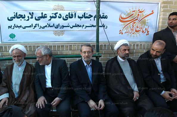 حضور لاریجانی درمراسم گرامیداشت شهدای موتلفه