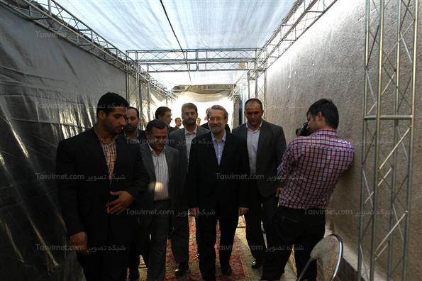 حضور لاریجانی درمراسم گرامیداشت شهدای موتلفه