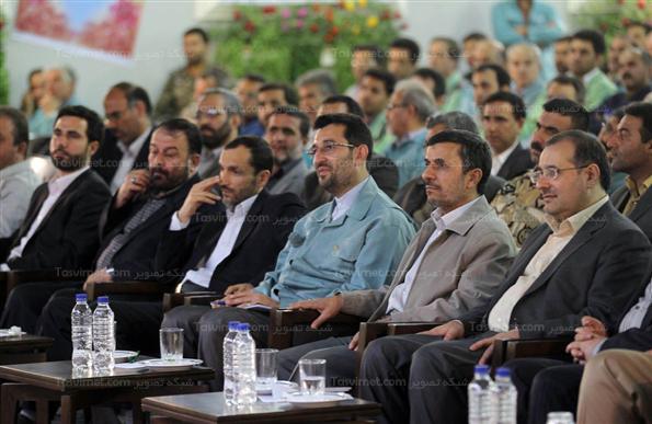 احمدی نژاد در مراسم افتتاح فاز اول واحد تولید آهن