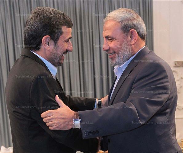 احمدی نژاد در دیدار محمود الزهار از رهبران ارشد حماس