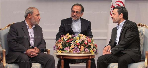 احمدی نژاد در دیدار محمود الزهار از رهبران ارشد حماس