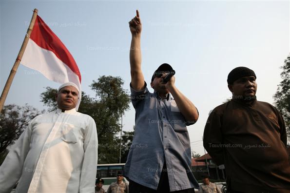 راهپیمایی مسلمانان اندونزی در اعتراض به اهانت به پیامبر اسلام