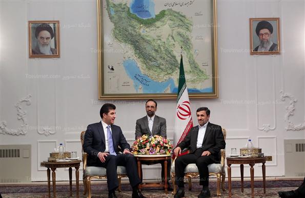 دیدار محمود احمدی نژاد با نخست وزیر اقلیم کردستان عراق
