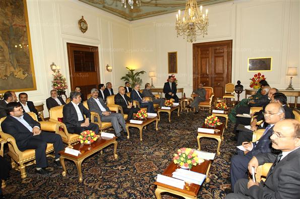 دیدار رئیس مجلس با رئیس جمهور هند