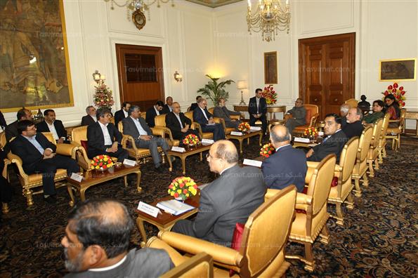 دیدار رئیس مجلس با رئیس جمهور هند