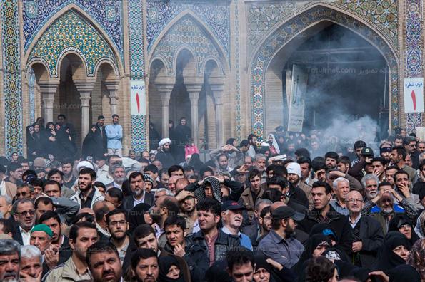 مراسم خاکسپاری پیکر آیت‌ الله عزیزالله خوشوقت