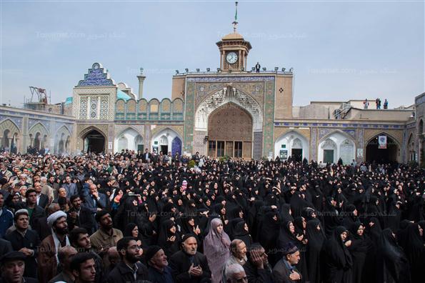 مراسم خاکسپاری پیکر آیت‌ الله عزیزالله خوشوقت