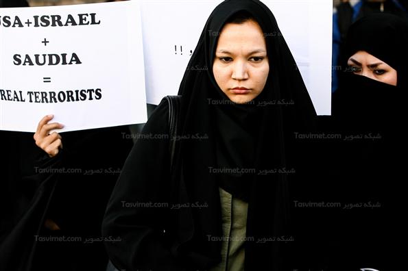 تجمع اعتراض‌آمیز در مقابل سفارت پاکستان