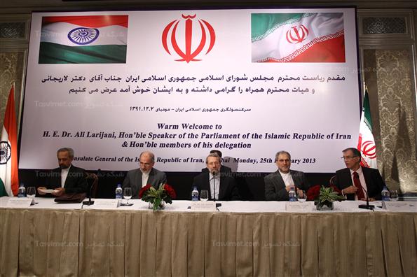لاریجانی در جمع نمایندگان اتاق‌های بازرگانی هند