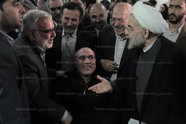 بازید مرتضی بختیاری از محل ستاد انتخاباتی