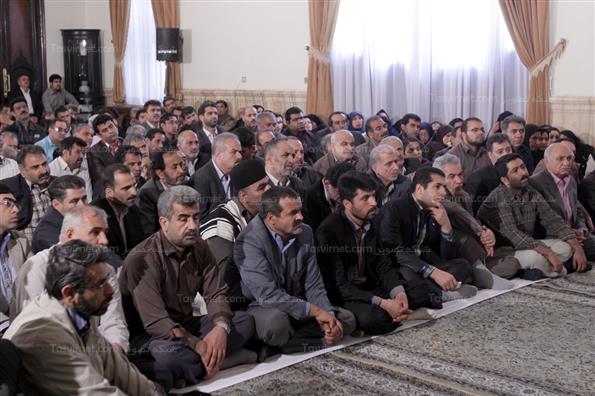 دیدار جمعی از اعضای خانه کارگر با هاشمی رفسنجانی