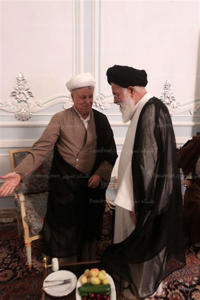 دیدار آیت الله علم الهدی باآیت الله هاشمی رفسنجانی