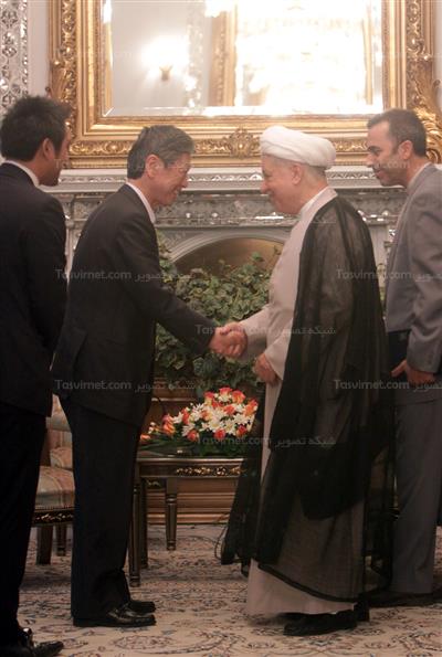 دیدار هاشمی رفسنجانی با نخست وزیر ژاپن