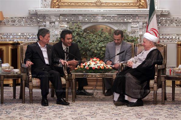 دیدار هاشمی رفسنجانی با نخست وزیر ژاپن