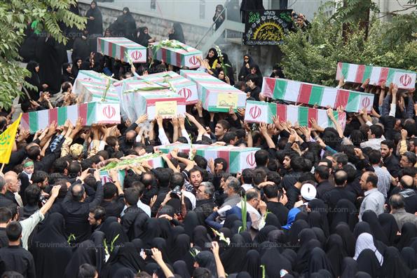 مراسم تشییع پیکر 92 شهید دفاع مقدس