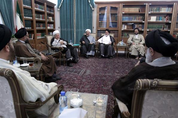 دیدار علمای شهرستان مُهر با هاشمی رفسنجانی