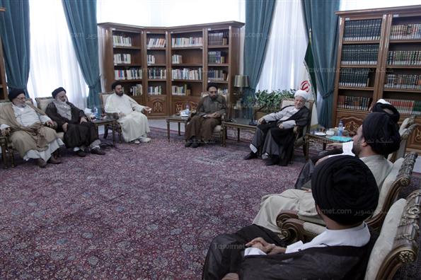 دیدار علمای شهرستان مُهر با هاشمی رفسنجانی