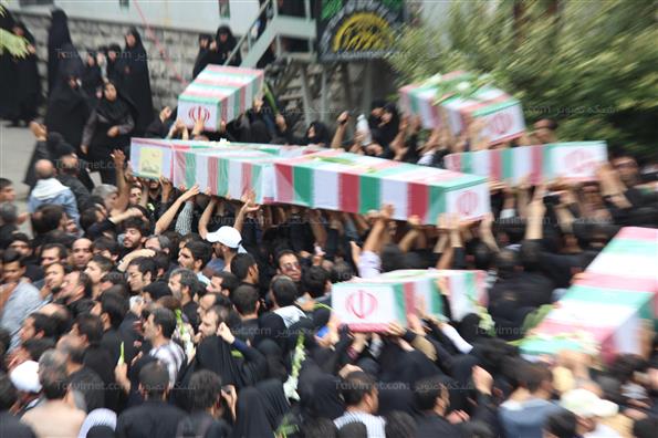 مراسم تشییع پیکر 92 شهید دفاع مقدس