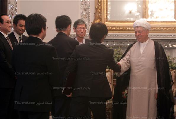 دیدار هاشمی رفسنجانی با نخست وزیر ژاپن
