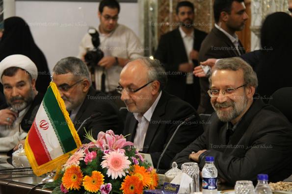 دیدار اسامه النجیفی با علی لاریجانی