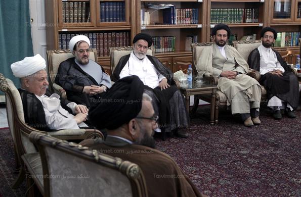 دیدار علمای شهرستان مُهر با هاشمی رفسنجانی