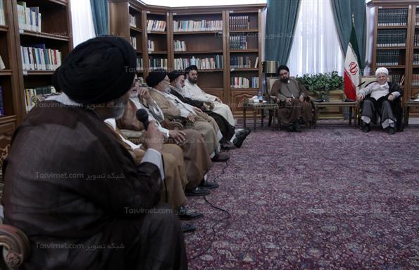 دیدار علمای شهرستان مُهر با هاشمی رفسنجانی