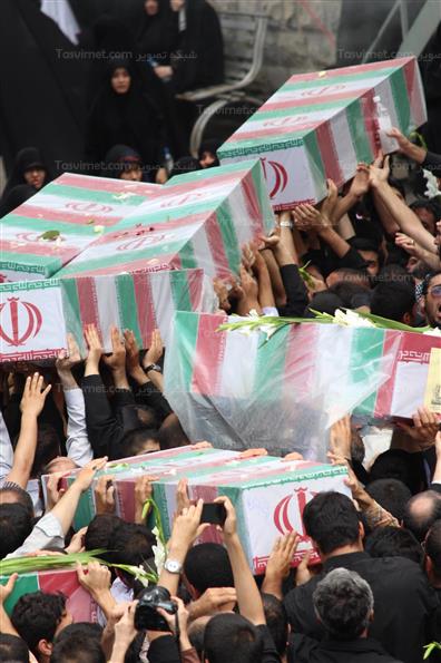 مراسم تشییع پیکر 92 شهید دفاع مقدس