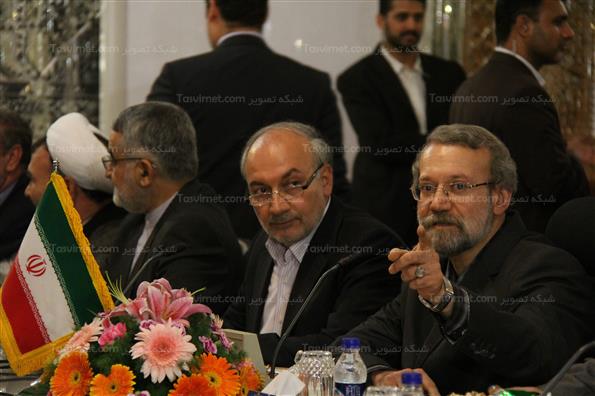 دیدار اسامه النجیفی با علی لاریجانی