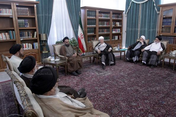 دیدار علمای شهرستان مُهر با هاشمی رفسنجانی