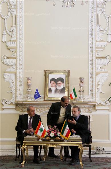 دیدار رئیس مجلس لبنان با لاریجانی