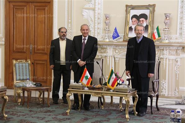 دیدار رئیس مجلس لبنان با لاریجانی