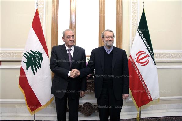 دیدار رئیس مجلس لبنان با لاریجانی