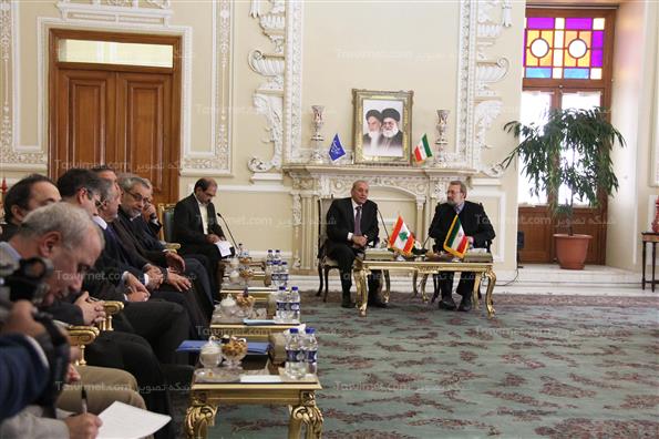 دیدار رئیس مجلس لبنان با لاریجانی