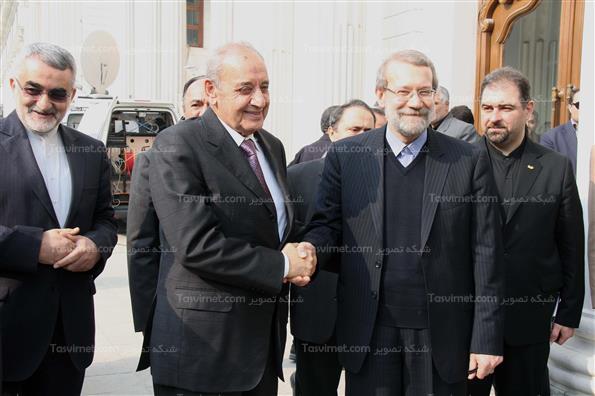 دیدار رئیس مجلس لبنان با لاریجانی