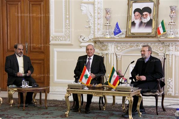دیدار رئیس مجلس لبنان با لاریجانی