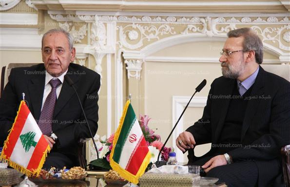 دیدار رئیس مجلس لبنان با لاریجانی