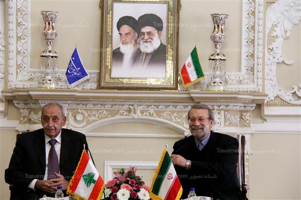دیدار رئیس مجلس لبنان با لاریجانی