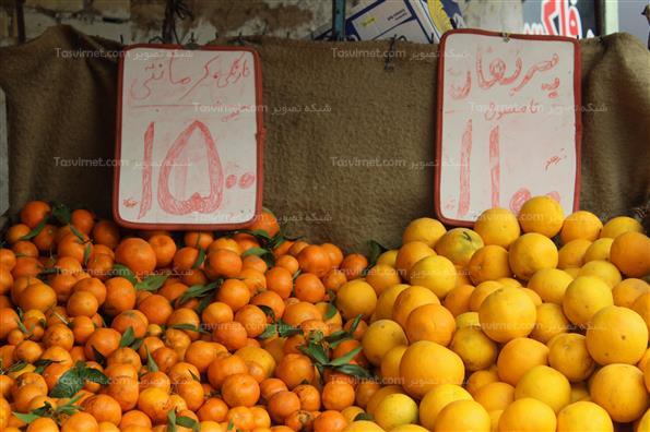 بازار میوه و تره بار در آستانه شب یلدا