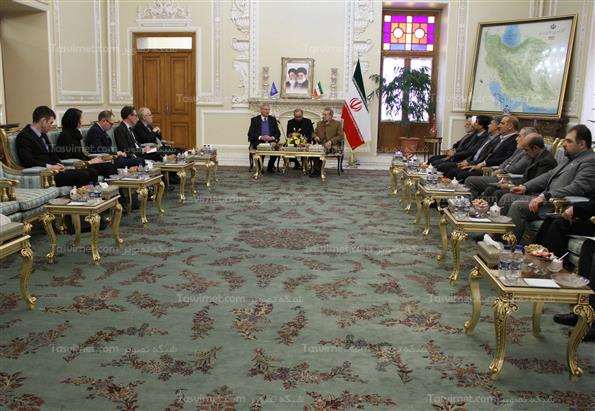 دیدار لاریجانی با وزیر امور خارجه سوئد