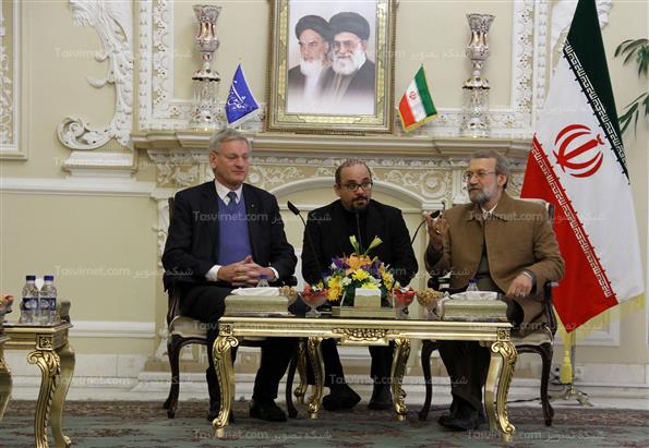دیدار لاریجانی با وزیر امور خارجه سوئد