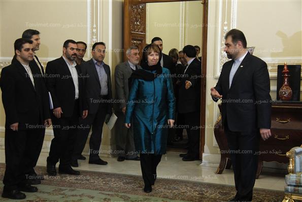 دیدار کاترین اشتون با علی لاریجانی